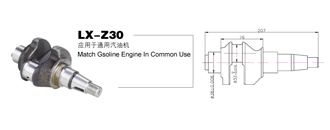 Common use gasoline engine crankshaft